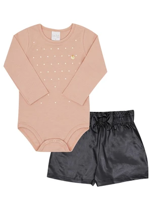 Pulla Bulla - Conjunto Bebe Menina Cotton Leve Rosa - PULLA BULLA