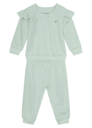 Brandili Baby - Conjunto Bebê Menina de Coração Verde - BRANDILI BABY