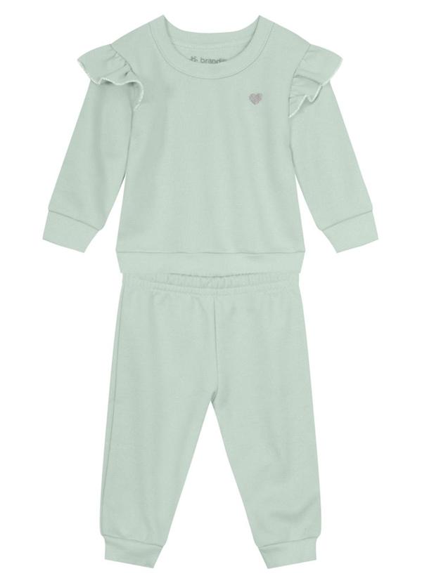 Brandili Baby - Conjunto Bebê Menina de Coração Verde