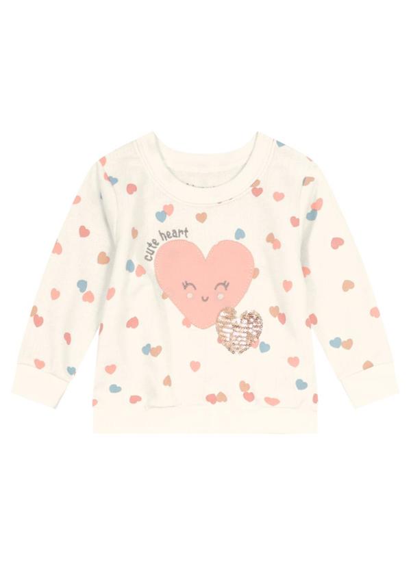 Brandili Baby - Conjunto Bebê Menina de Corações Bege 2