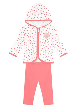 Brandili Baby - Conjunto Bebê Menina de Gatinho Bege - BRANDILI BABY