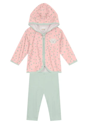 Brandili Baby - Conjunto Bebê Menina de Gatinho Rosa - BRANDILI BABY