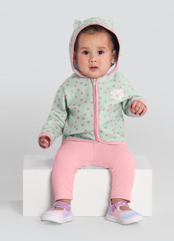 Brandili Baby - Conjunto Bebê Menina de Gatinho Verde