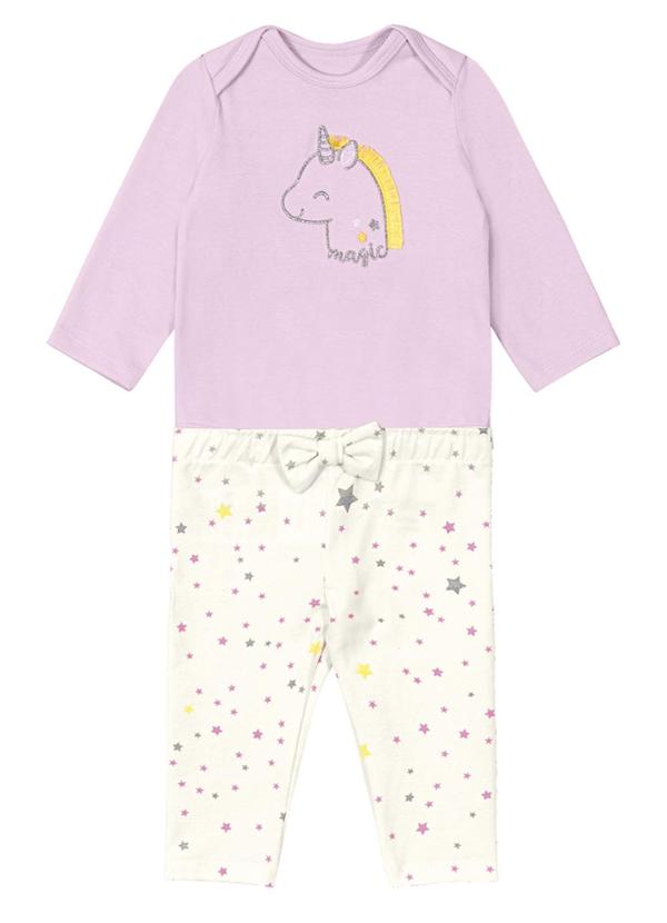 Brandili Baby - Conjunto Bebê Menina de Unicórnio Rosa