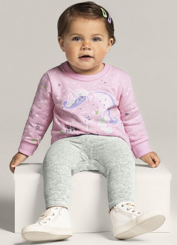 Brandili Baby - Conjunto Bebê Menina de Unicórnio Rosa