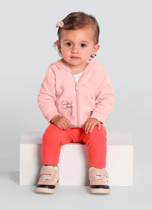 Brandili - Conjunto Bebê Menina de Ursinho Rosa - BRANDILI