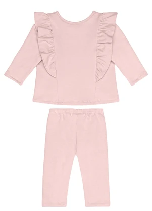 Guloseima - Conjunto Bebê Menina em Molecotton Rosa - GULOSEIMA