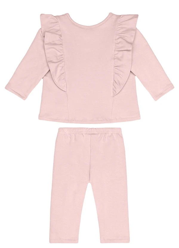Guloseima - Conjunto Bebê Menina em Molecotton Rosa 2