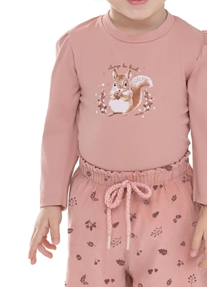 Colorittá - Conjunto Bebê Menina Estampa Esquilo Rosa - COLORITTÁ