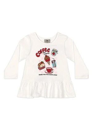 Quimby - Conjunto Bebê Menina Legging Branco - QUIMBY