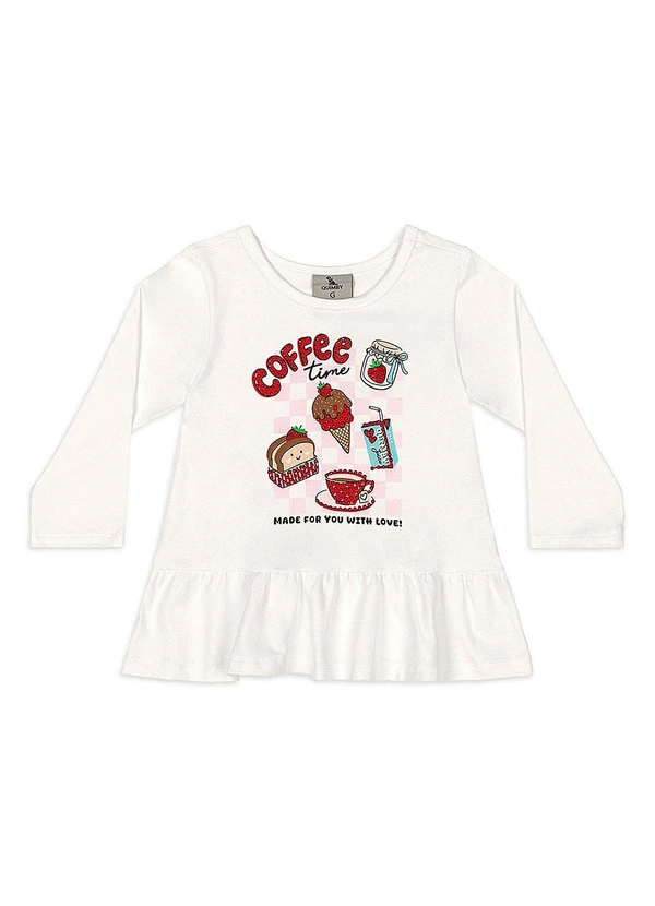 Quimby - Conjunto Bebê Menina Legging Branco 2