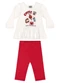 Quimby - Conjunto Bebê Menina Legging Branco - variação:  