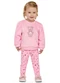 Elian - Conjunto Bebê Menina Peluciado Ursinha Rosa - variação: Rosa