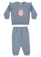 Elian - Conjunto Bebê Menina Ursinho com Pompom Azul - variação: Azul