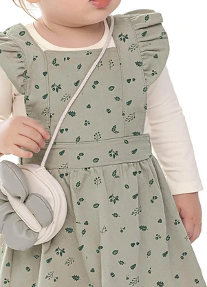 Colorittá - Conjunto Bebê Menina Veludo Cotelê Verde - COLORITTÁ