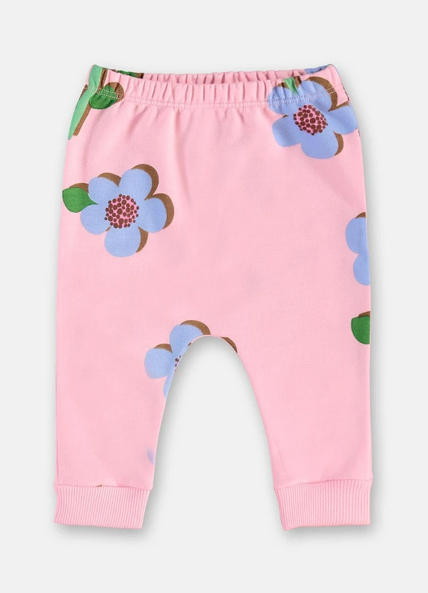 Up Baby - Conjunto Bebê Moletom sem Felpa Rosa 4