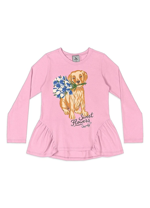 Quimby - Conjunto Blusa Babado e Legging Rosa 3