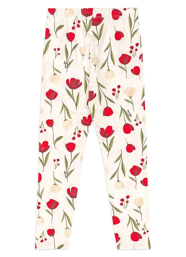 Quimby - Conjunto Blusa Babado e Legging Vermelho 6