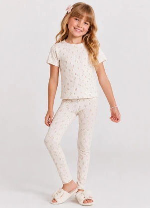 Trick Nick - Conjunto Blusa Calça Infantil Estampado Bege - TRICK NICK