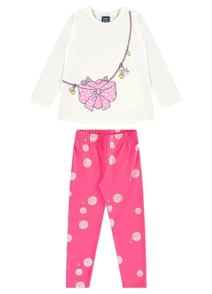 Bee Loop - Conjunto Blusa Calça Legging Branco - BEE LOOP