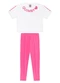 Quimby - Conjunto Blusa Calça Legging Branco - variação:  