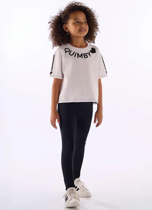 Quimby - Conjunto Blusa Calça Legging Branco 1