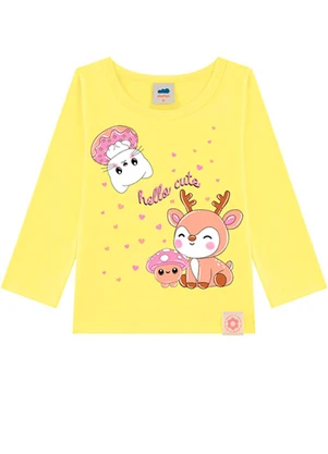 Marlan - Conjunto Blusa com Glitter e Legging Amarelo - MARLAN