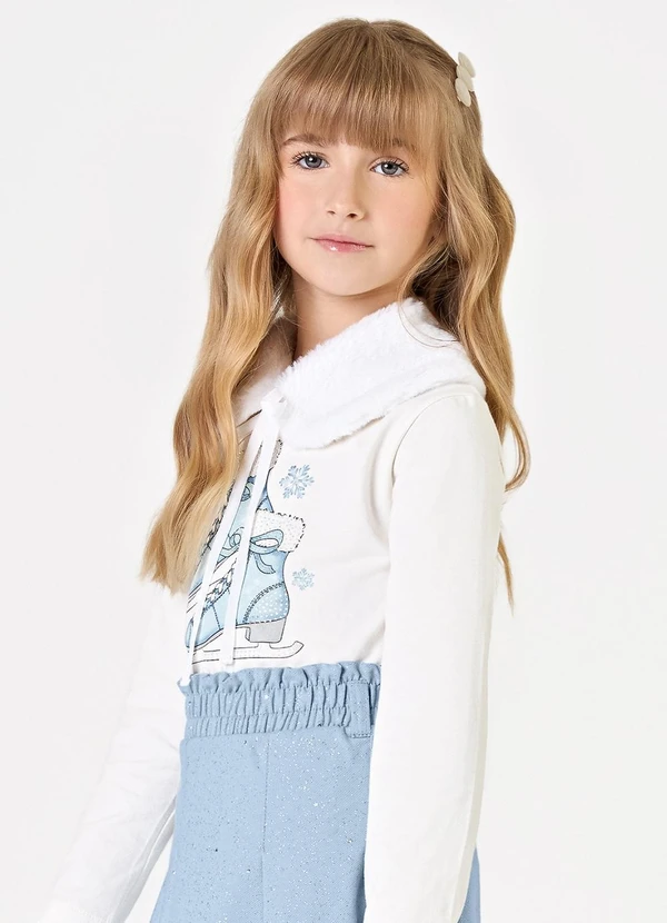 Trick Nick - Conjunto Blusa com Gola e Saia Branco 4