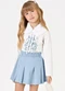 Trick Nick - Conjunto Blusa com Gola e Saia Branco - variação: Branco