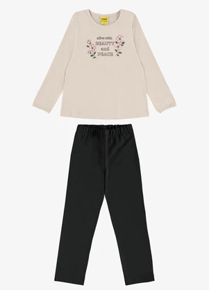 Rovi Kids - Conjunto Blusa com Legging Bege - ROVI KIDS
