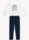 Trick Nick - Conjunto Blusa com Legging Bege - variação: Branco