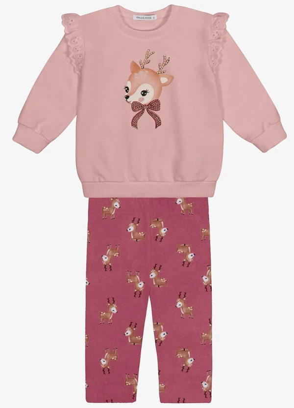 Trick Nick - Conjunto Blusa com Legging Rosa