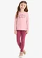 Rovi Kids - Conjunto Blusa com Legging Bege - variação: Rosa