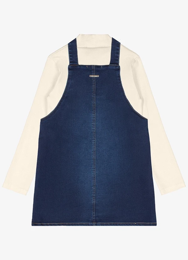 Trick Nick - Conjunto Blusa com Salopete Jeans Azul 6