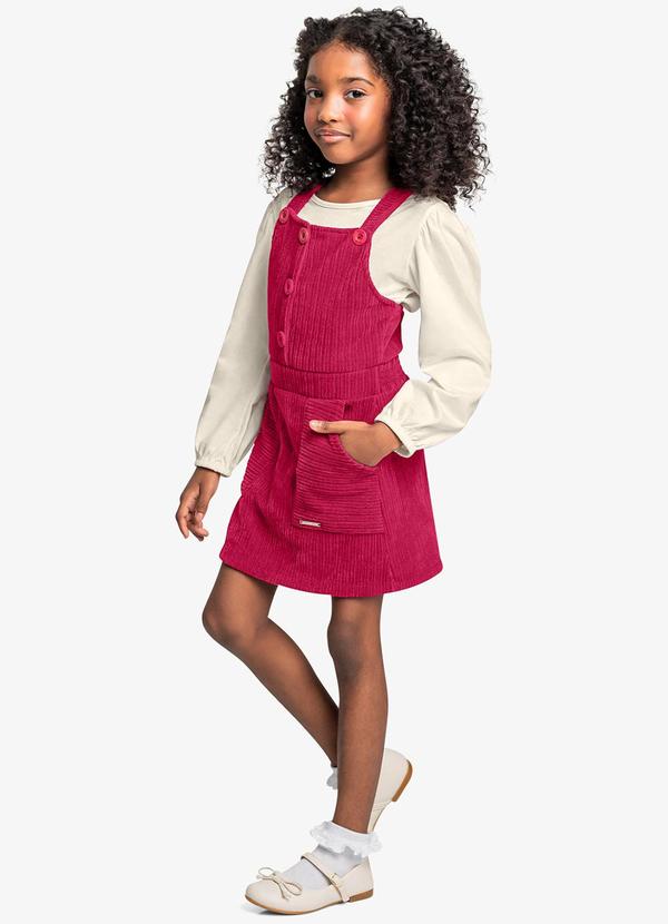 Trick Nick - Conjunto Blusa com Salopete Vermelho 3