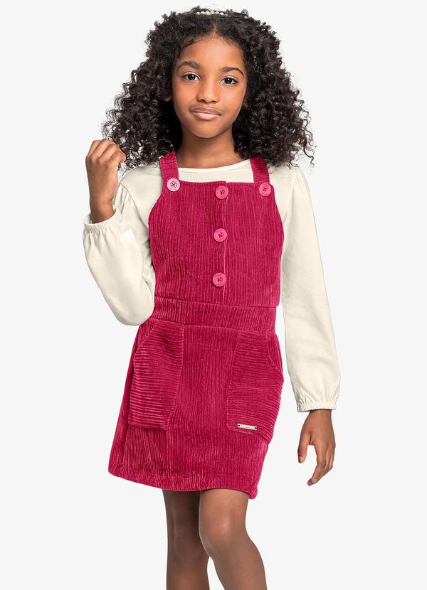 Trick Nick - Conjunto Blusa com Salopete Vermelho 4