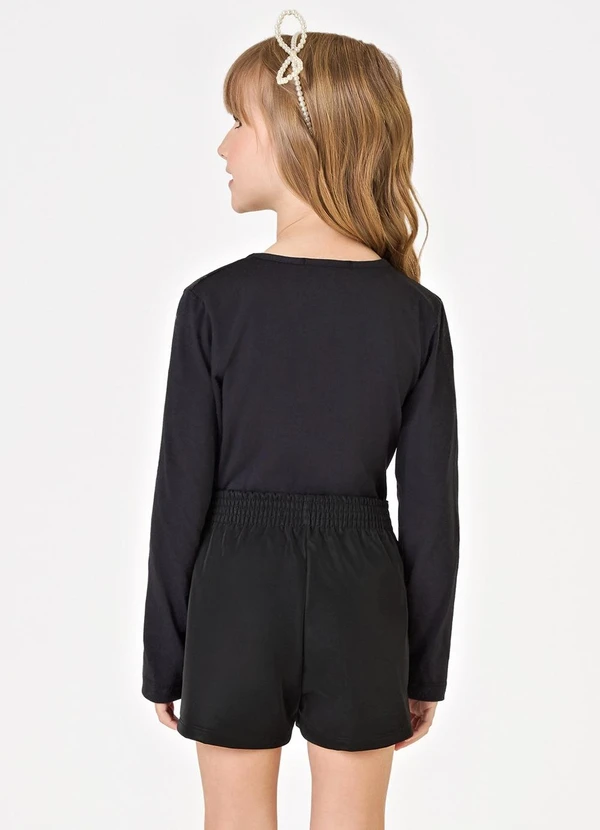 Trick Nick - Conjunto Blusa com Shorts Feminino Preto 2