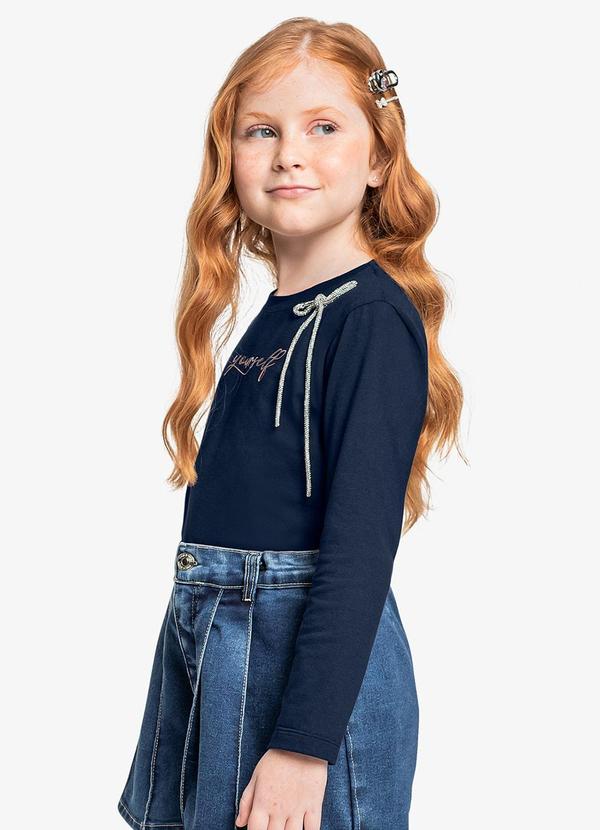 Trick Nick - Conjunto Blusa com Shorts Saia Jeans Azul 4