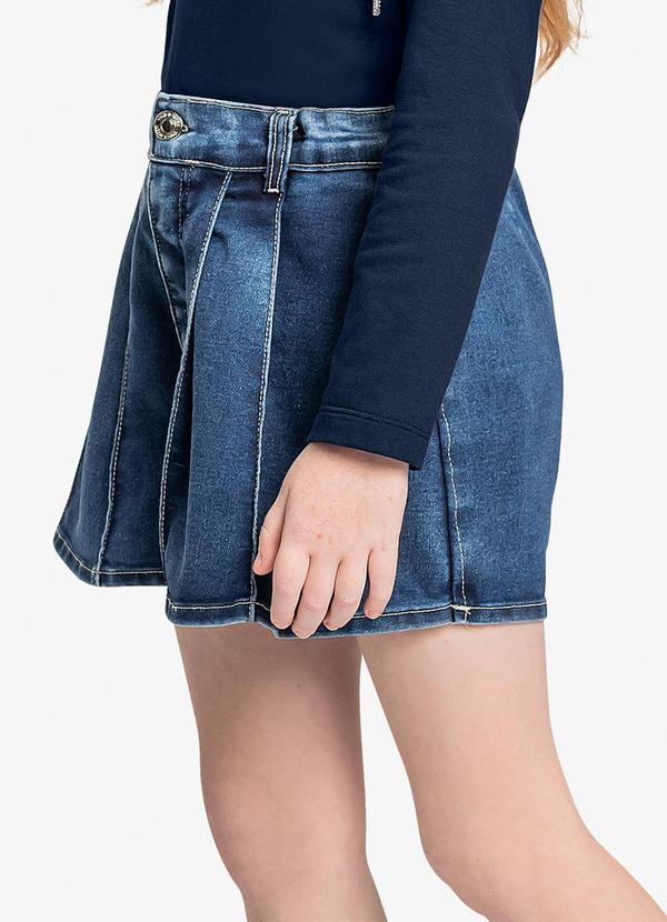 Trick Nick - Conjunto Blusa com Shorts Saia Jeans Azul 5