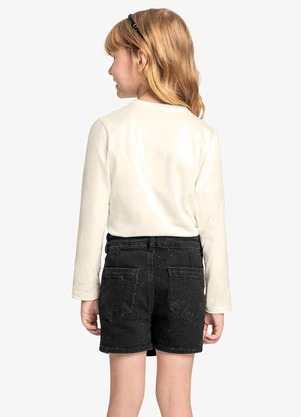 Trick Nick - Conjunto Blusa com Shorts Saia Jeans Bege - TRICK NICK