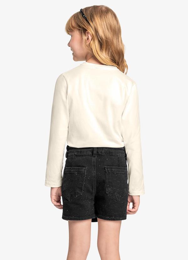 Trick Nick - Conjunto Blusa com Shorts Saia Jeans Bege 2