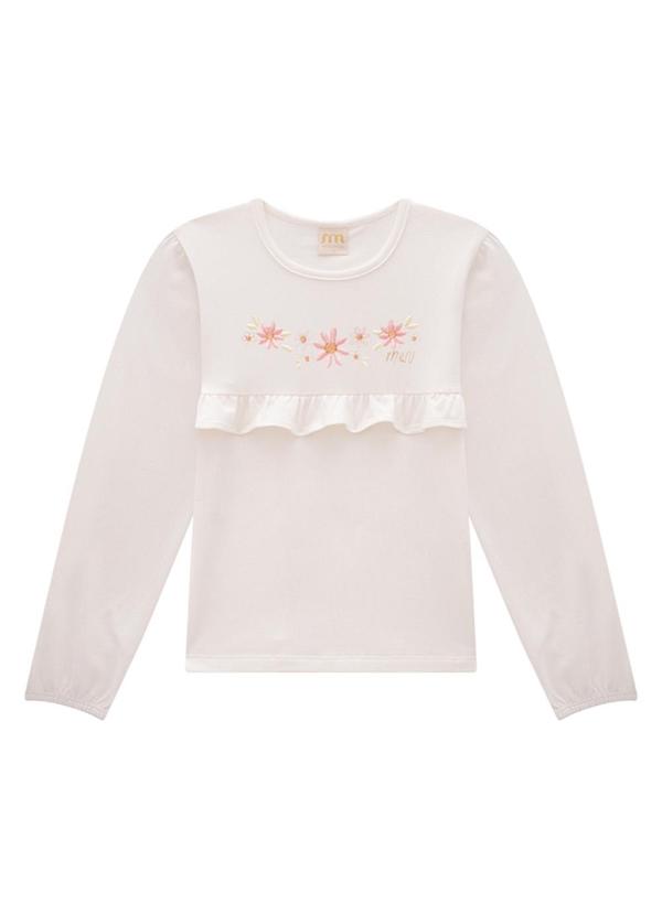 Milli e Nina - Conjunto Blusa Cotton Penteado e Legging Bege 2