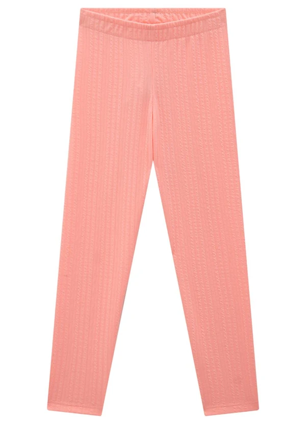 Milli e Nina - Conjunto Blusa Cotton Penteado e Legging Bege 3