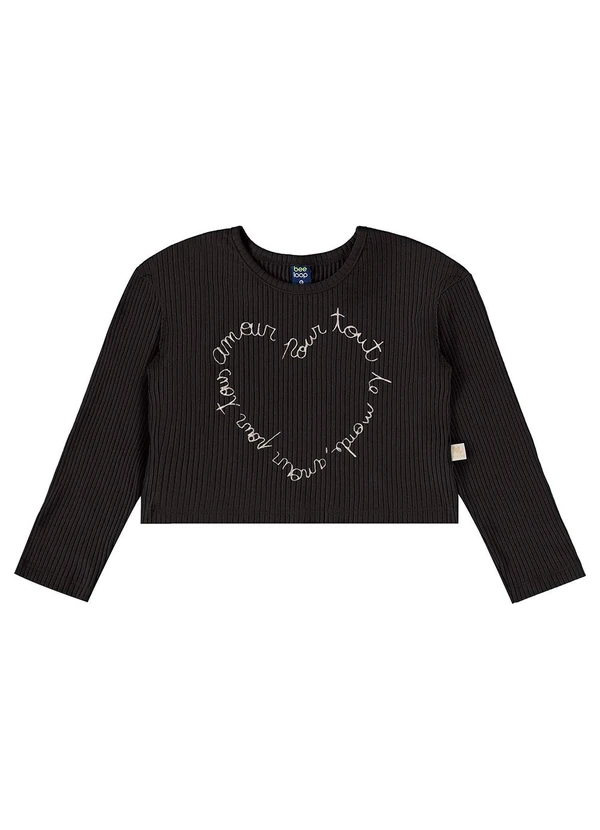 Bee Loop - Conjunto Blusa Cropped e Calça Preto 3