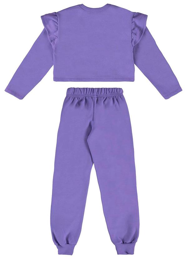 Bee Loop - Conjunto Blusa Cropped e Calça Roxo 2