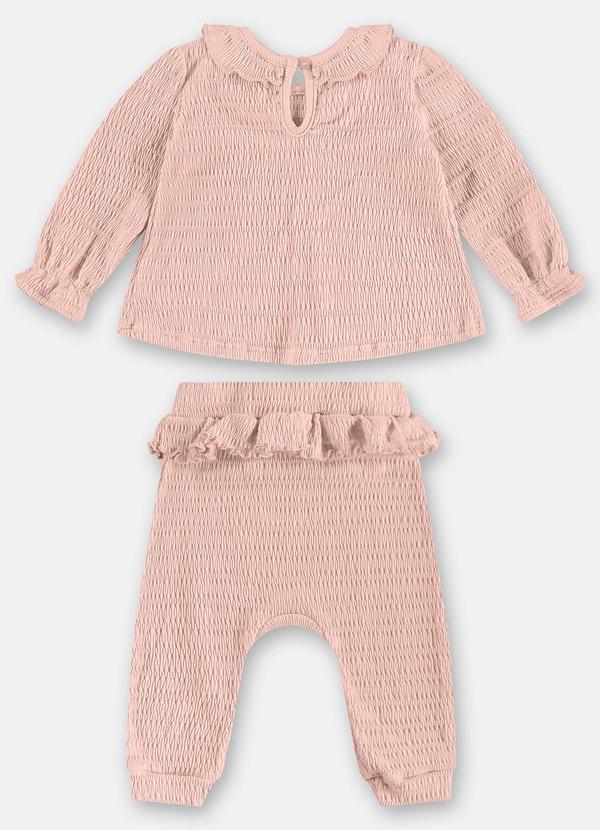 Up Baby - Conjunto Blusa e Calça Bebê Rosa 2