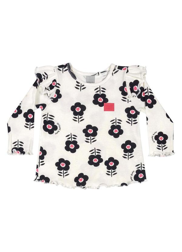 Quimby - Conjunto Blusa e Calça Flare Bebê Branco 2