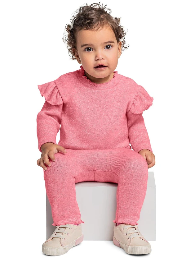 Quimby - Conjunto Blusa e Calça Legging Bebê Preto