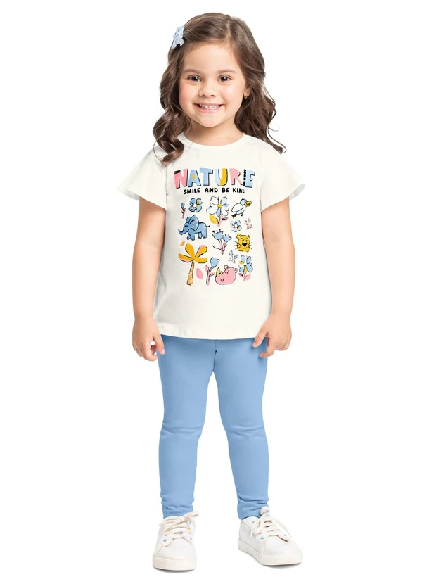Bee Loop - Conjunto Blusa e Calça Legging Bee Loop Branco