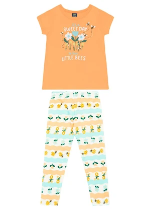 Conjunto Blusa e Calça Legging Bee Loop Laranja - BEE LOOP